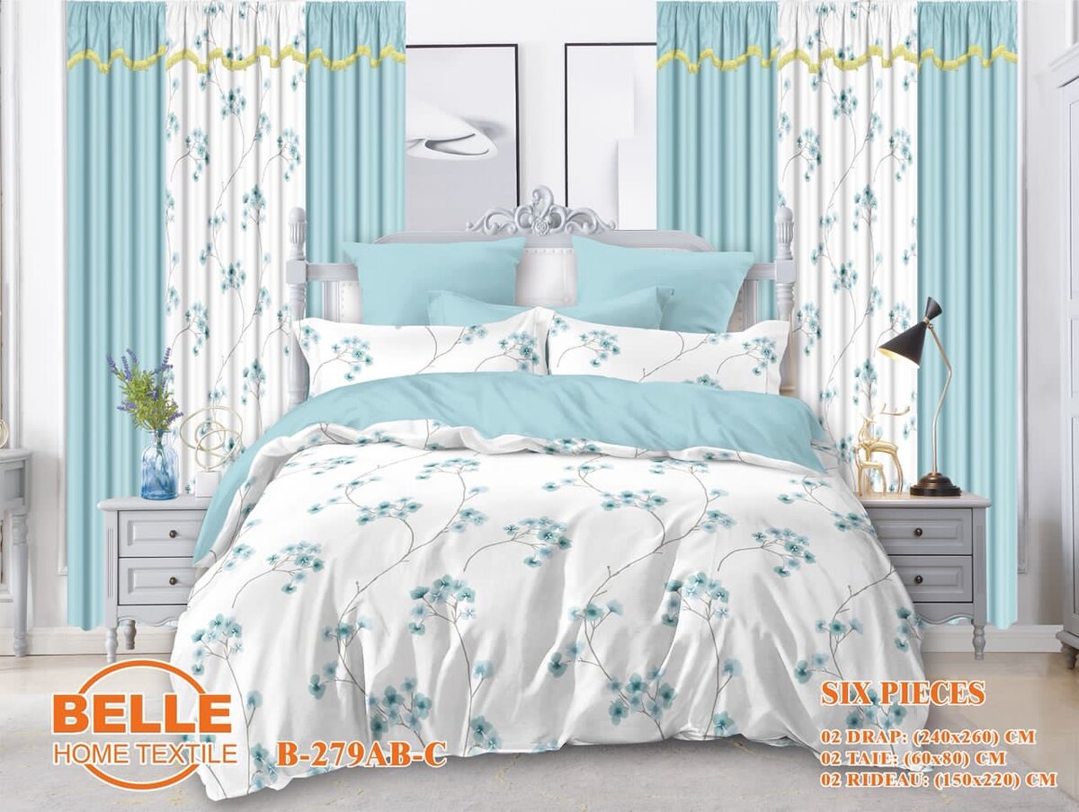 Parure de Lit 6 Pièces Belle