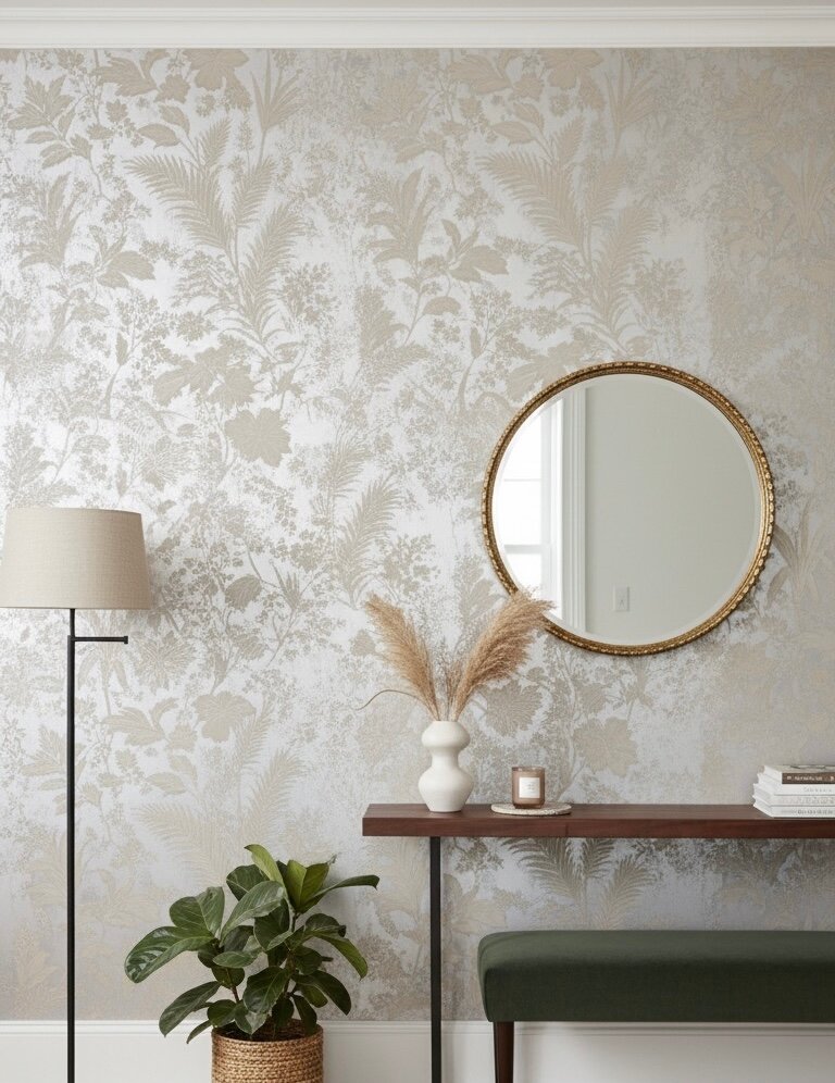 Papier peint floral élégant