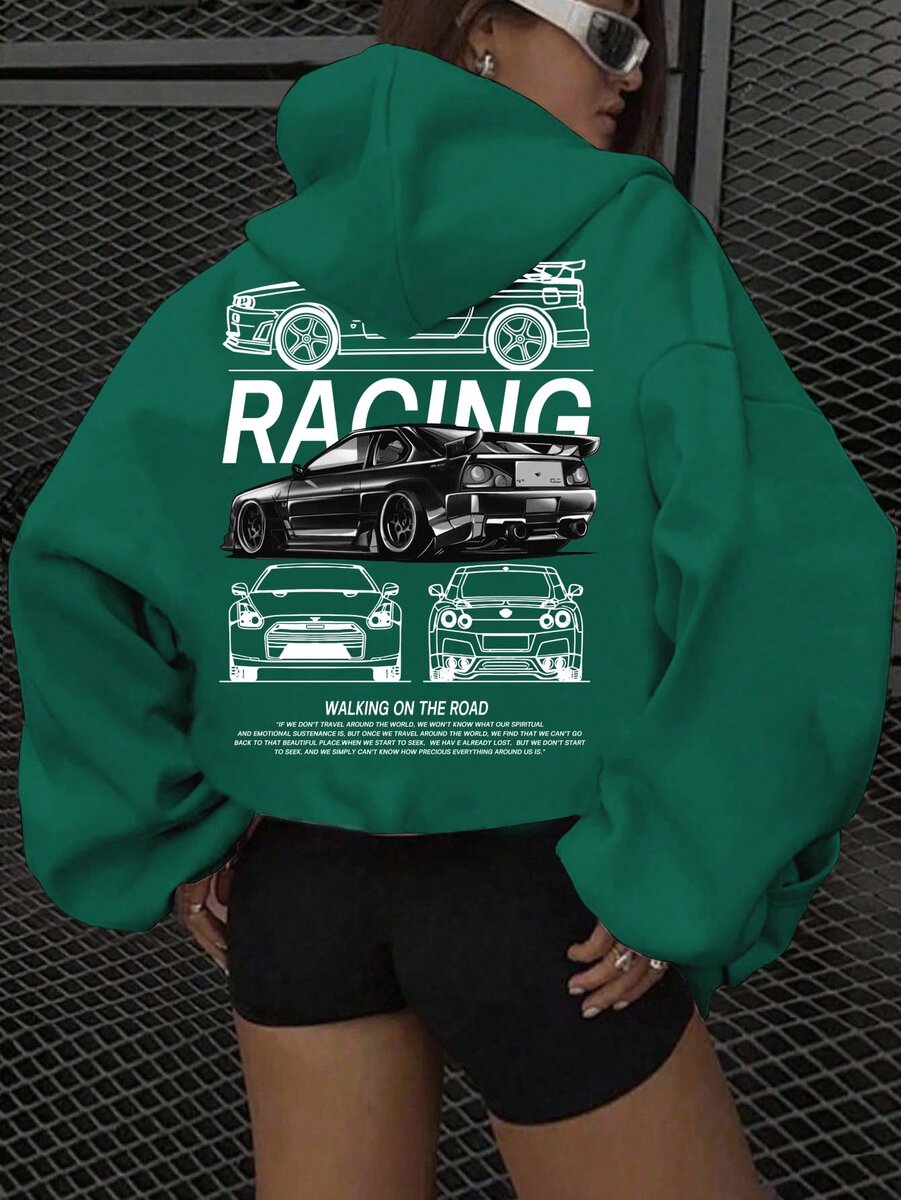 Sweat à capuche Racing tendance