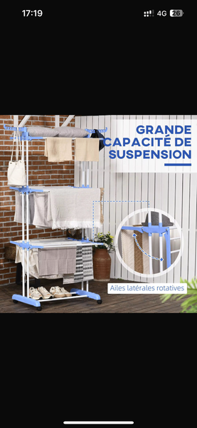 Étagère à linge pliable