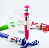 1 Pcs 4 in 1 MultiColor Pen Cartoon Ballpoint Pen Colorful Retractable Ballpoint Pens Multifunction Pen For Marker Writing Stationery