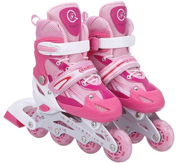 Patins roses réglables enfants