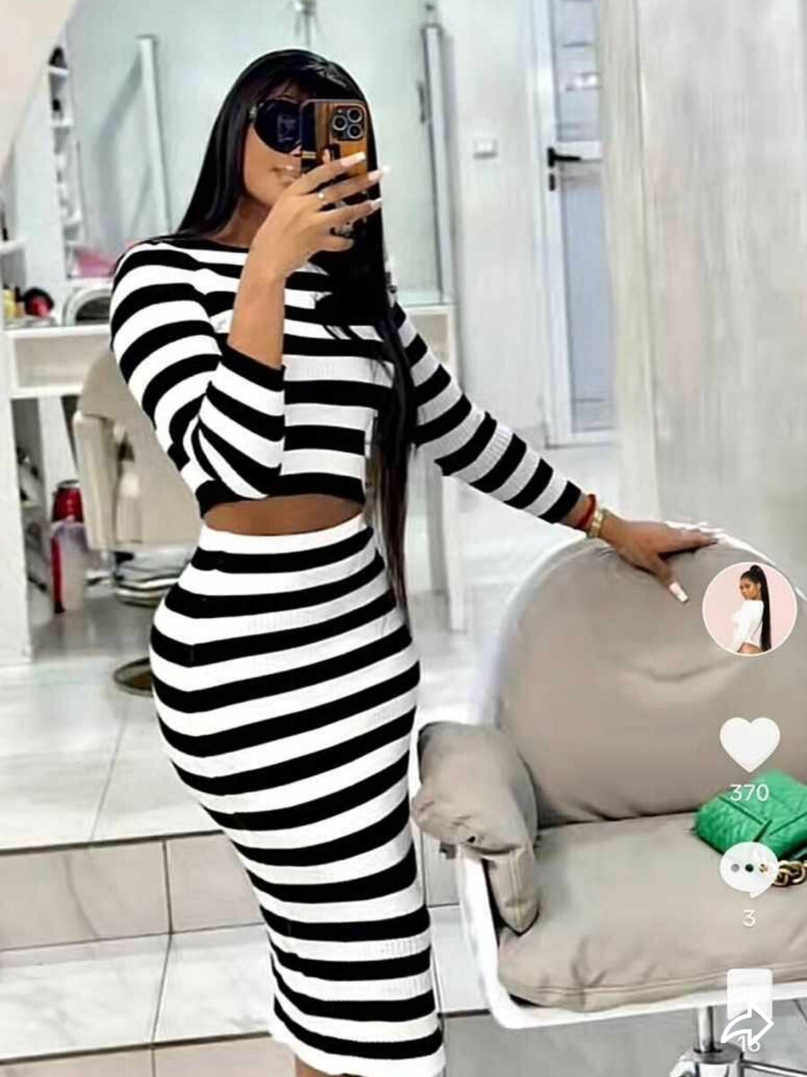 Robe rayée élégante