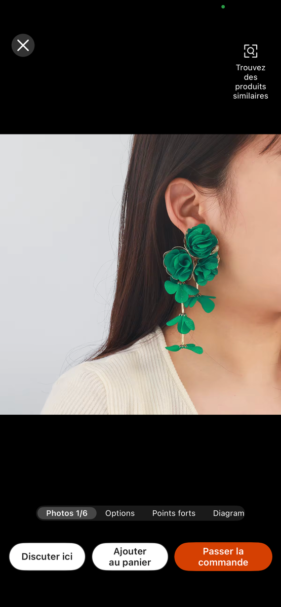 Boucles d'oreilles florales élégantes