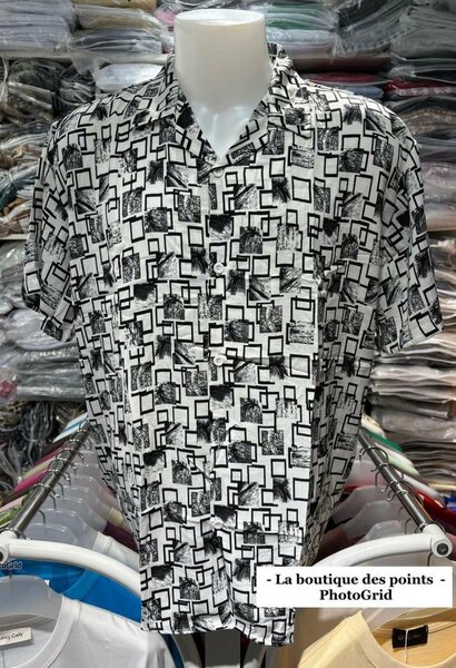 Chemise à motifs géométriques