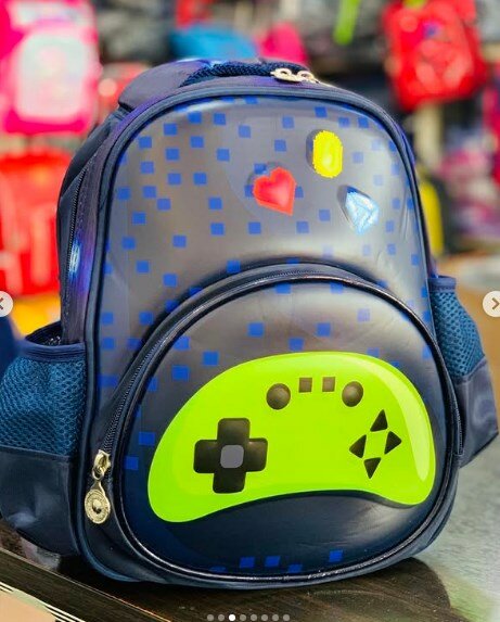 Backpack in blue tones