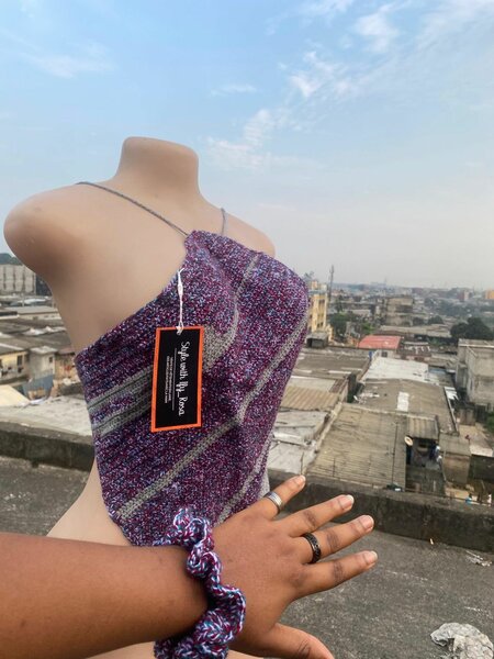 Stylish Purple Knitted Top