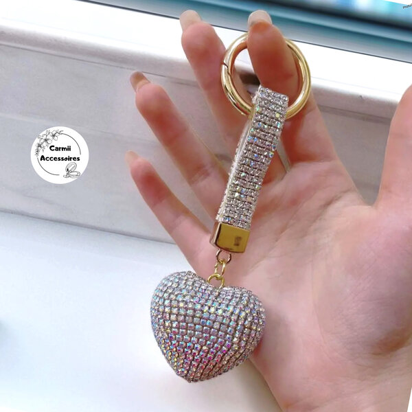 Porte-clés Cœur Strassé