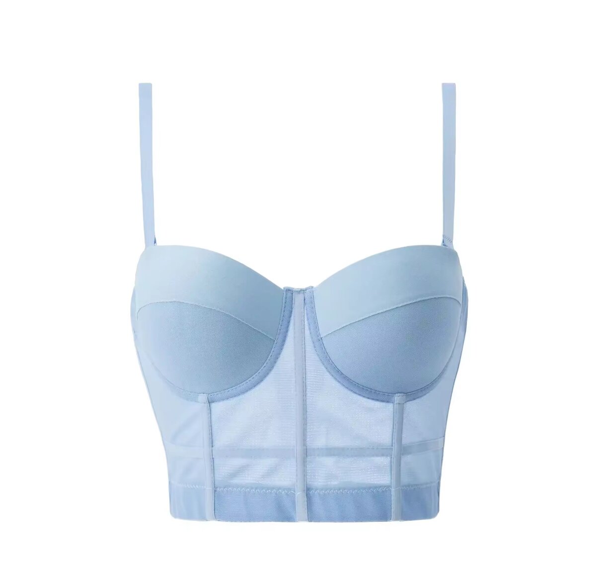 Bustier Bleu en Dentelle Élégant