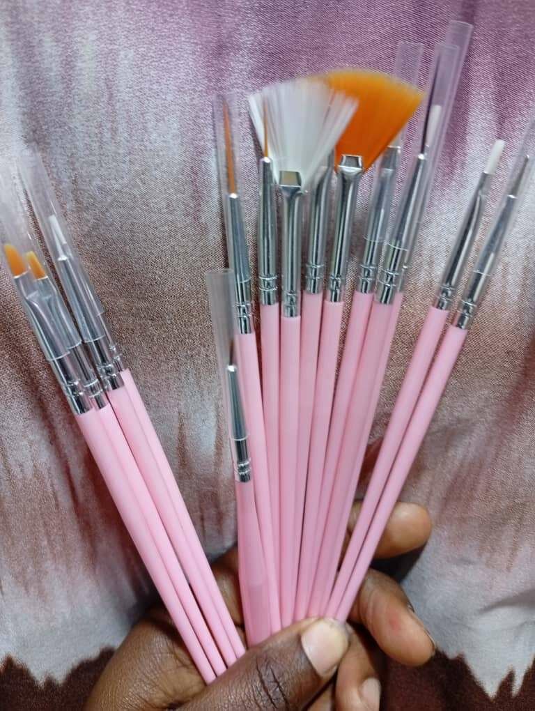 Pinceaux Maquillage Rose 12 Pièces