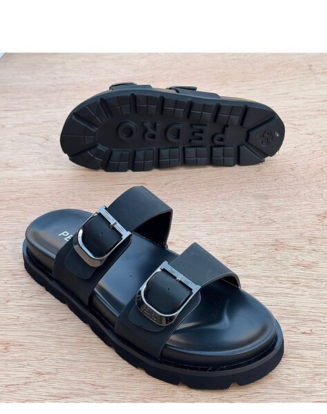 Sandales noires Pedro
