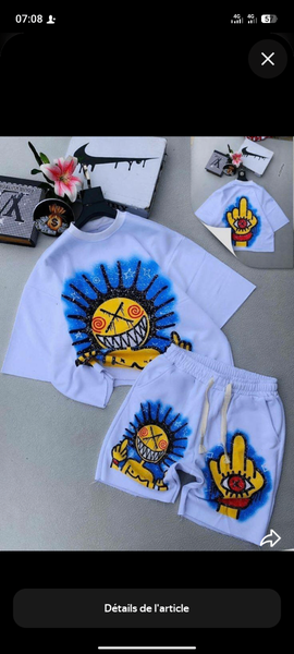 Ensemble T-shirt et Short Graffiti