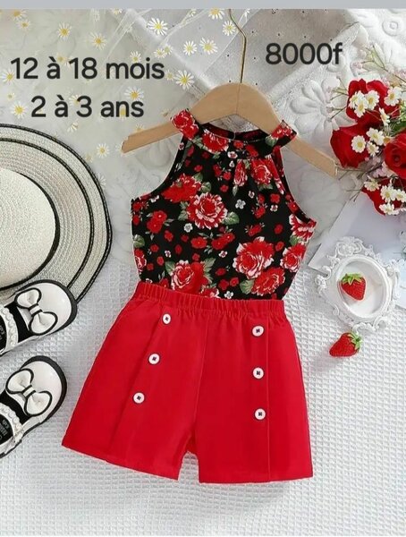 Ensemble Floral Bébé Été