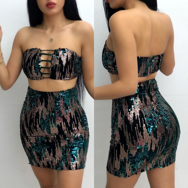 Ensemble à Paillettes Sexy
