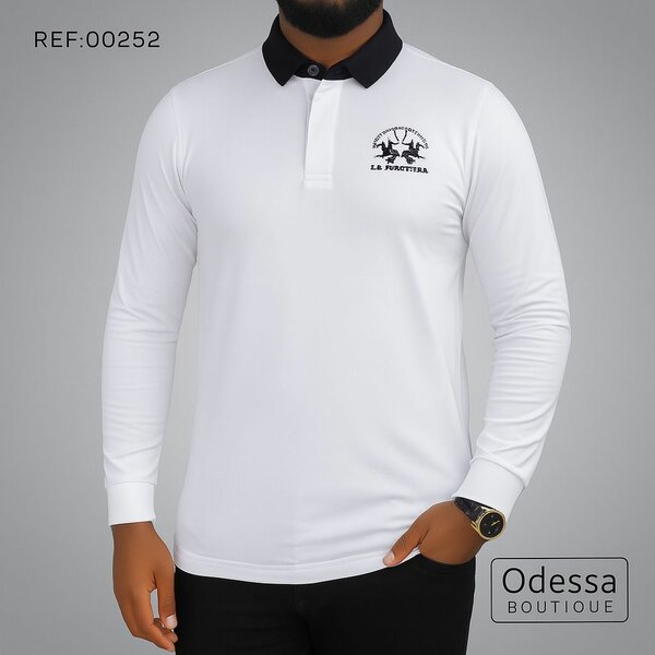 Polo homme manches longues