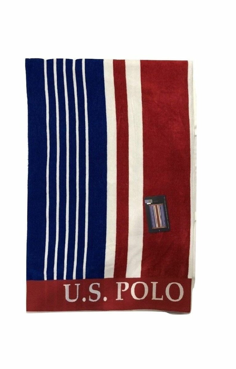 Serviette de Plage Rayée Polo