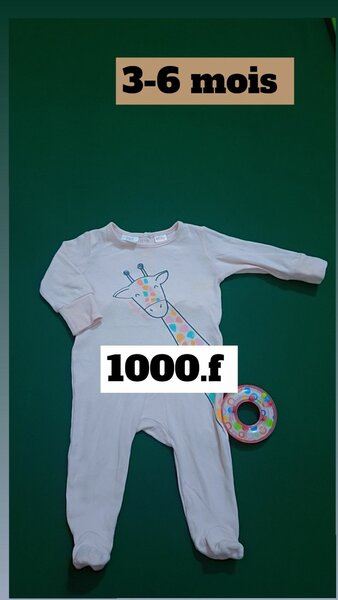 Pyjama bébé doux 3-6 mois