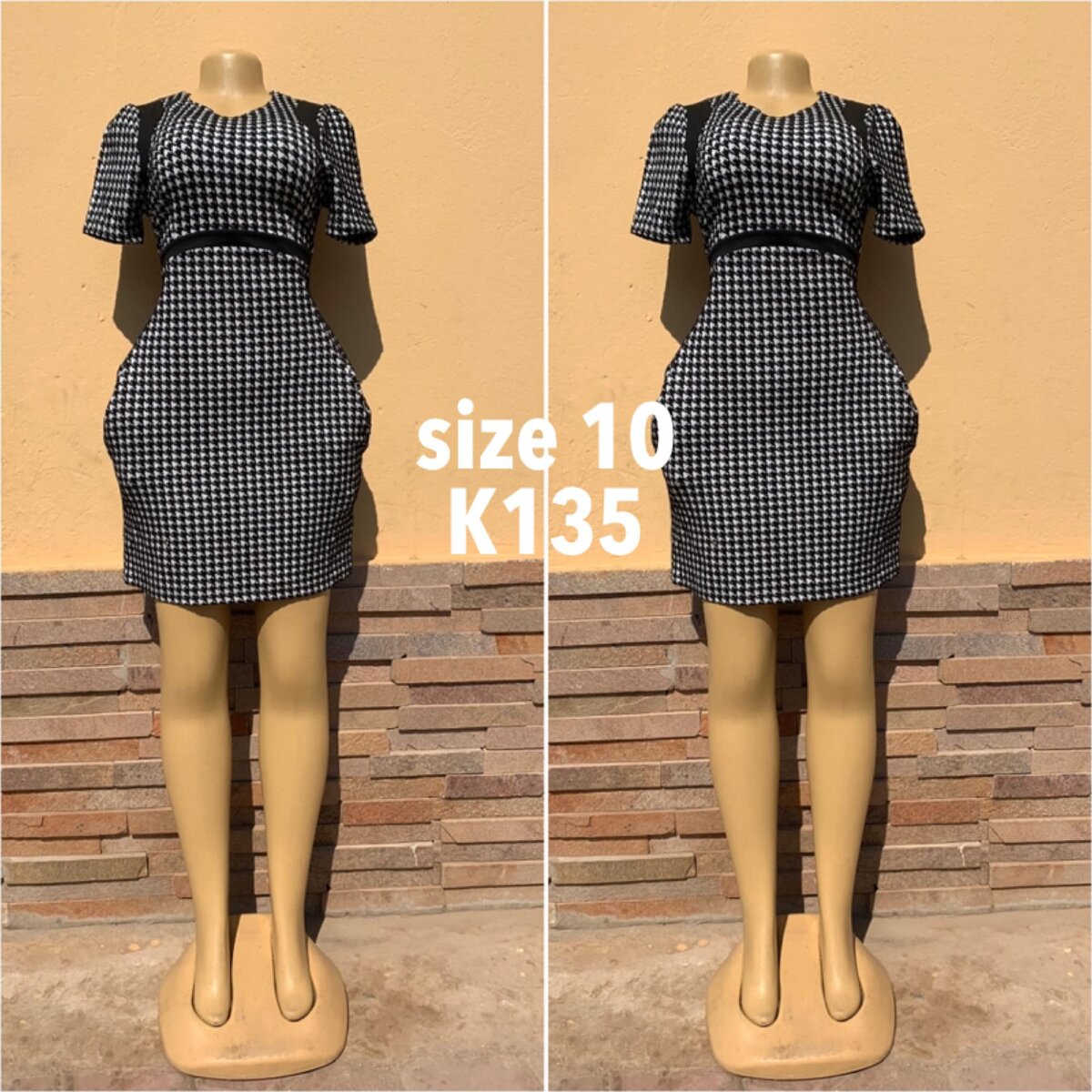 Houndstooth print dress size 10
