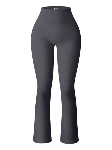Pantalon évasé taille haute femme