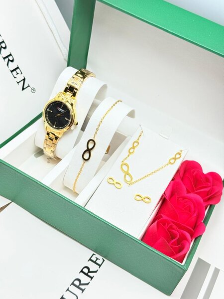 Montre avec collier en or Curren