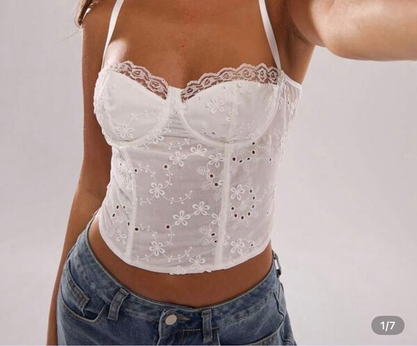 Top bustier élégant floral