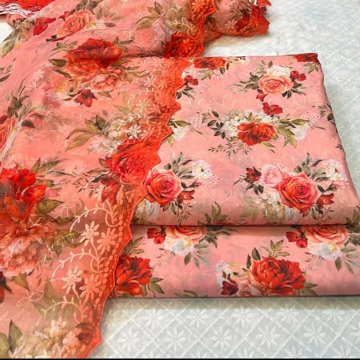 Printed lawn suit