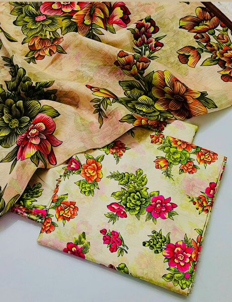 Printed lawn suit