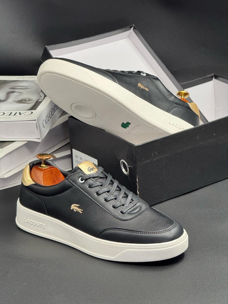 LACOSTE BLACK AND GOLD