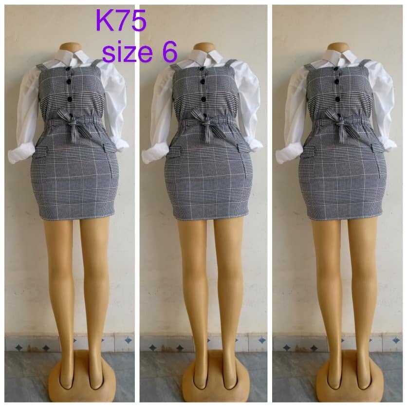 Checkered sundress, short, size 6