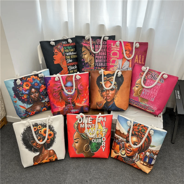 Sac Cabas Illustré Femme Élégante