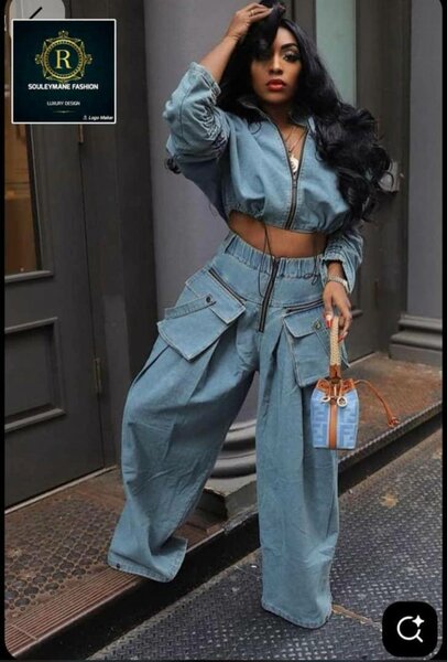 Tenue chic en jean pour femme