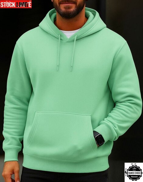 Sweat à capuche homme vert - Confort et style