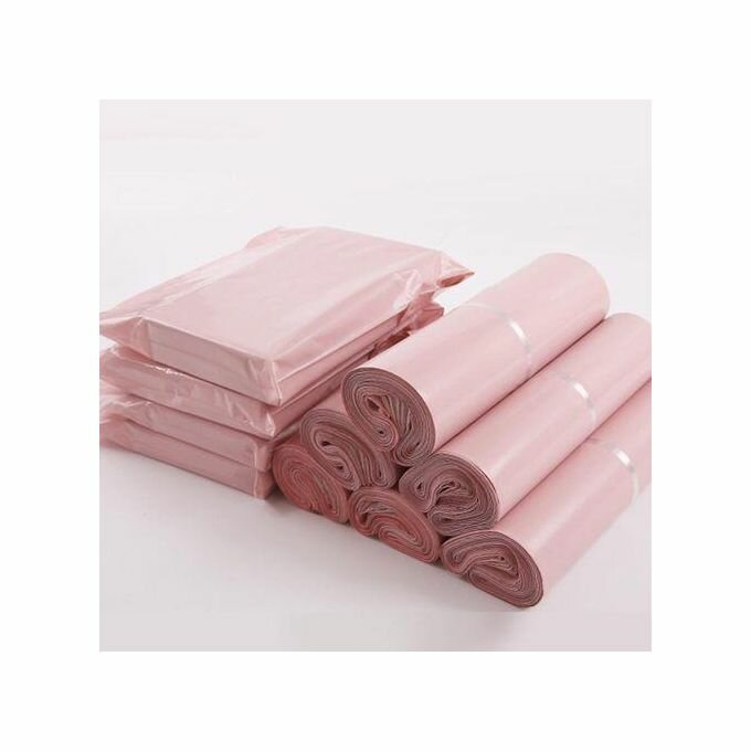 100pcs roll Pink Translucent Courier Packing Bags Thicken