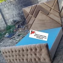 custom made bed with a high base