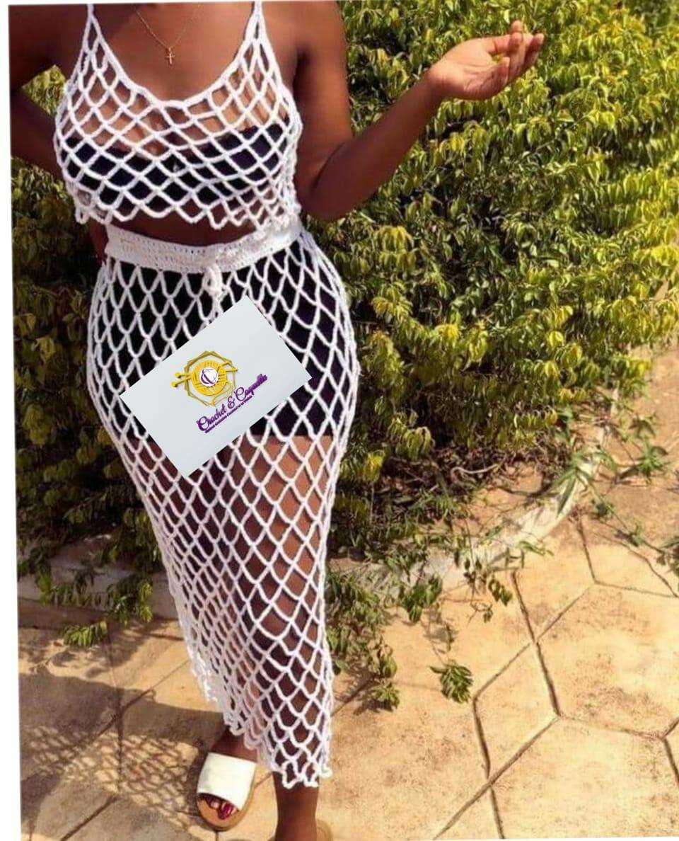 Ensemble Jupe de plage au crochet