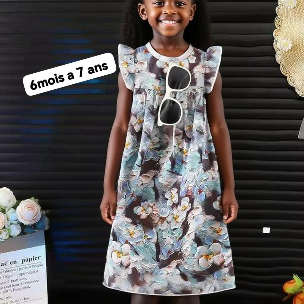 Robe Fille Fleurie Élegante