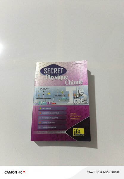 Secret physique chimie Tle CDE