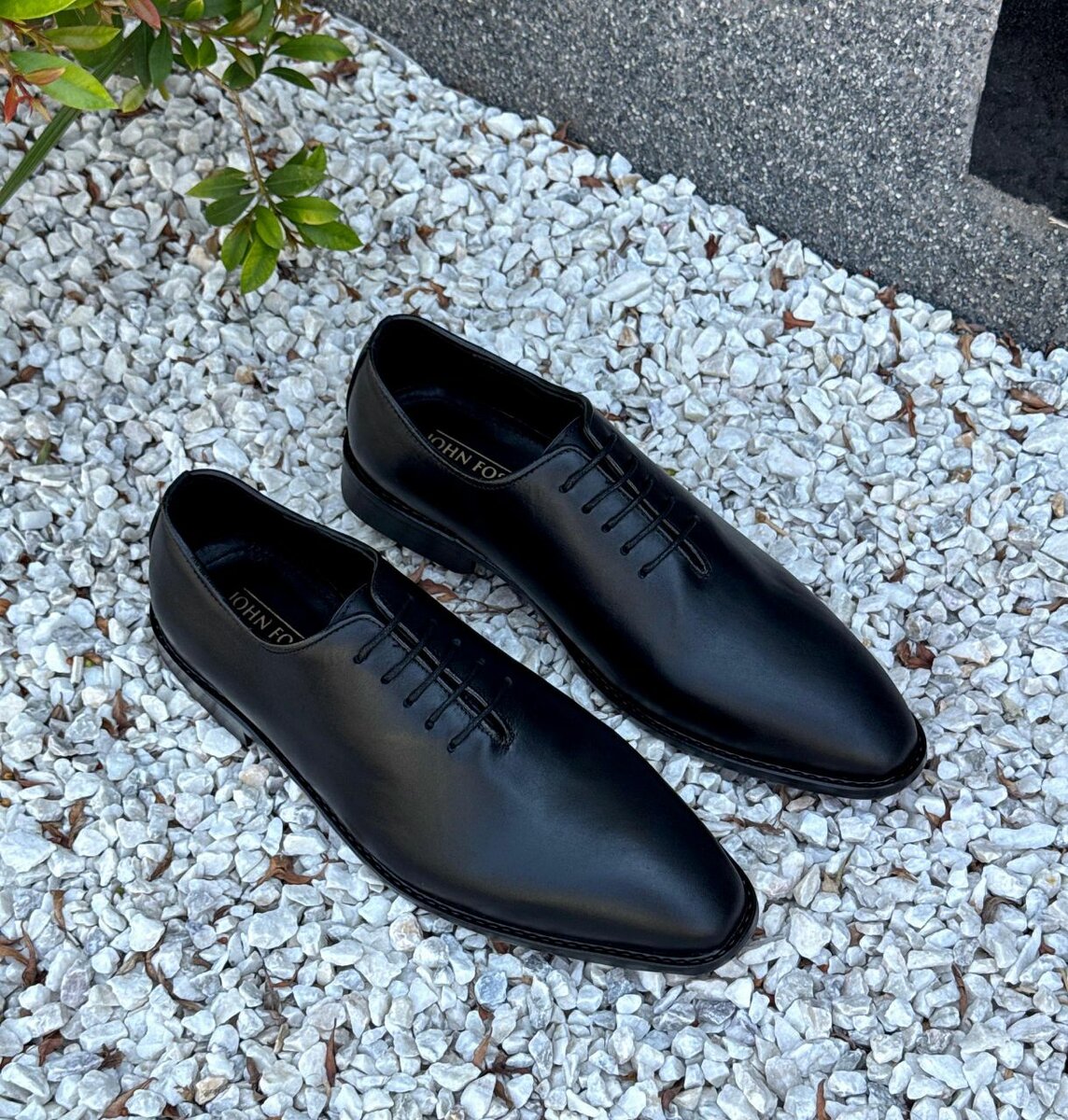 Chaussures Oxford en cuir noir