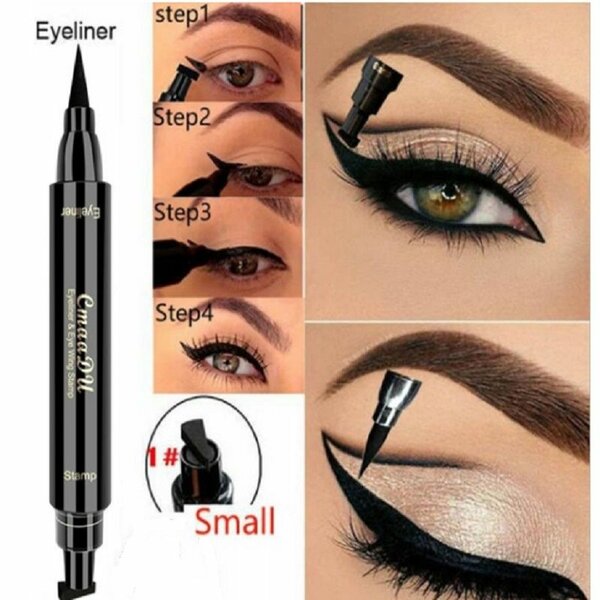 New Fashion Cosmetic Double Winged Eyeliner Stamp Makeup Wat