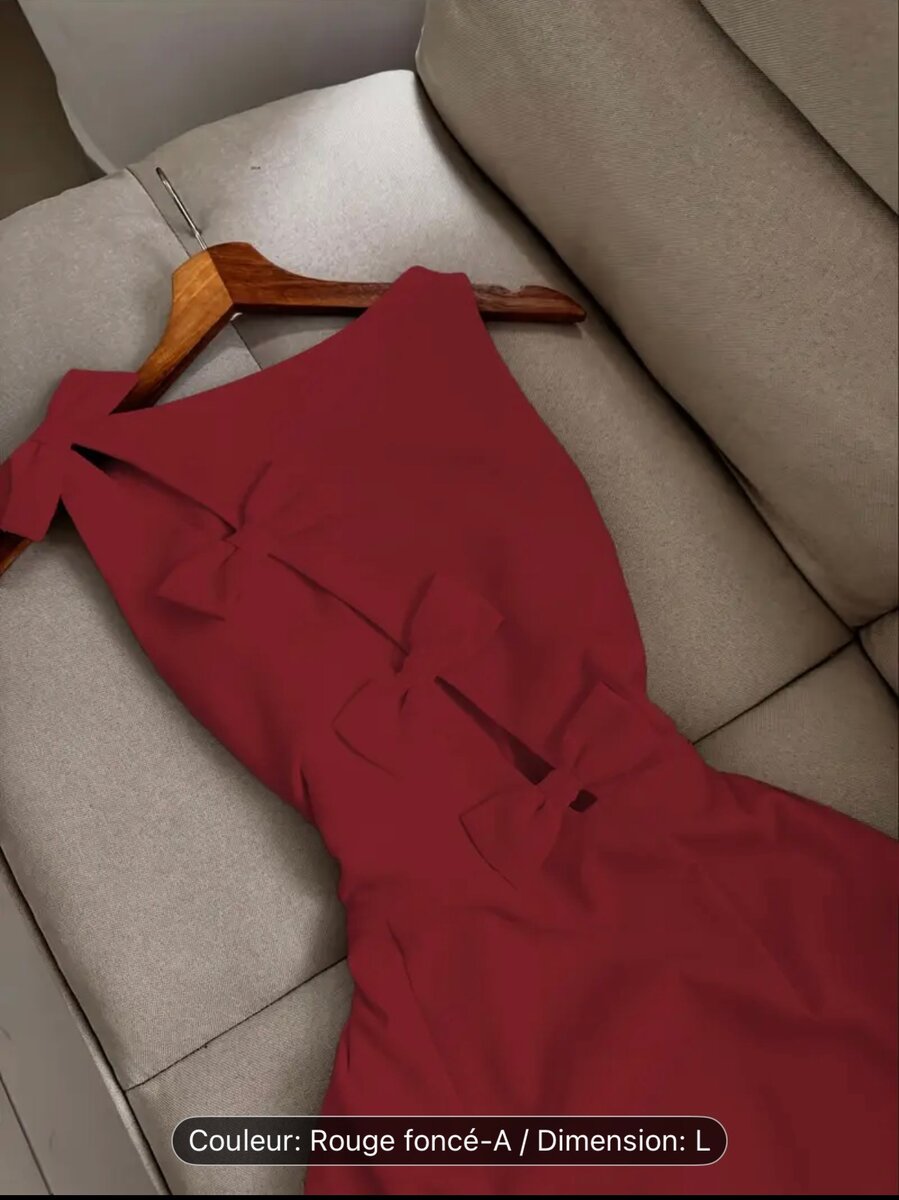 Robe Évasée Rouge Foncé