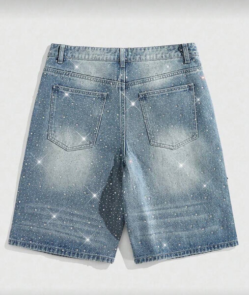 Shorts en jean strass tendance