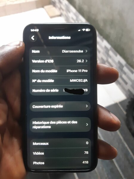 iPhone 11 Pro 256giga avec f i