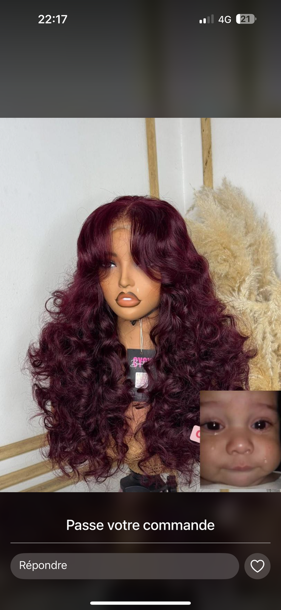 Perruque bouclée glamour