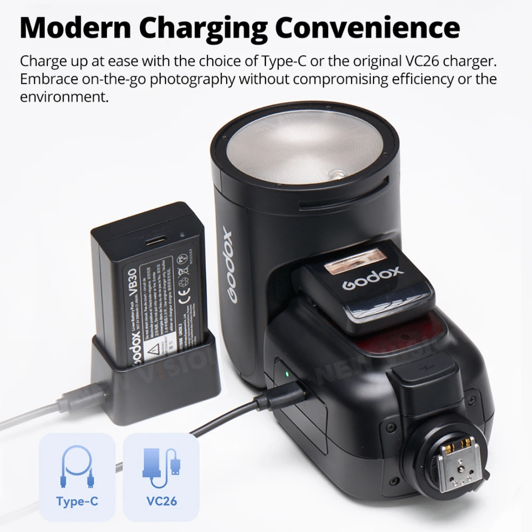 Flash Godox V1 avec accessoires