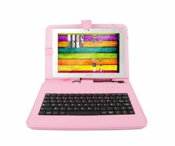 Clavier Bluetooth pour tablette tactile rose