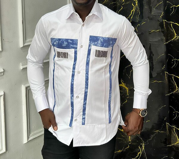 Chemise Homme Élégante Bicolore