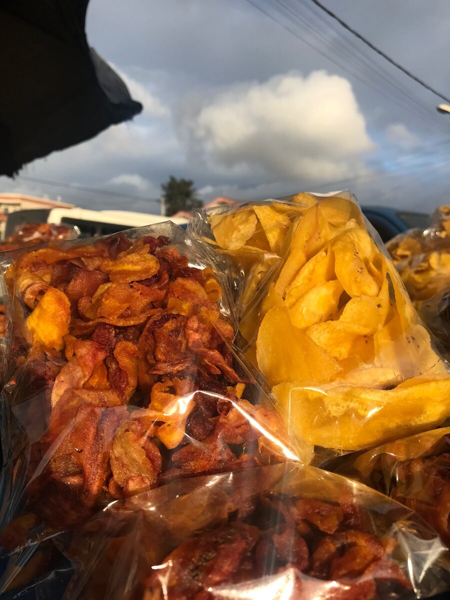 Chips de plantain croquants