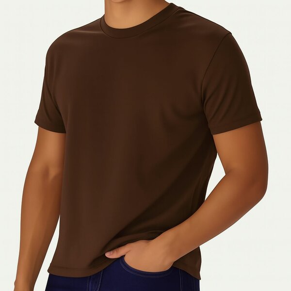 T-shirt en coton marron