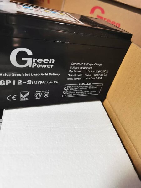 Green Power 12V 9Ah Battery