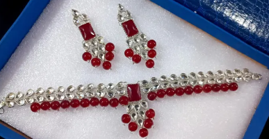 Chaandi Polish Kundan Party Set